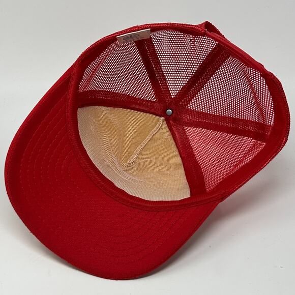 Vintage 80s San Diego Zoo Trucker Hat Baseball Cap Wild Animal Park Snapback Red - Picture 4 of 10